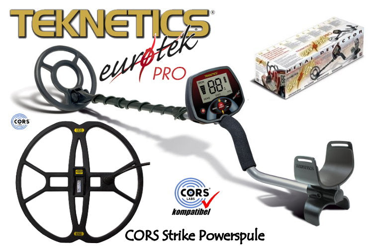 Teknetics Eurotek PRO (LTE) & CORS Strike Hochleistungsspule (Tiefenortungspaket)