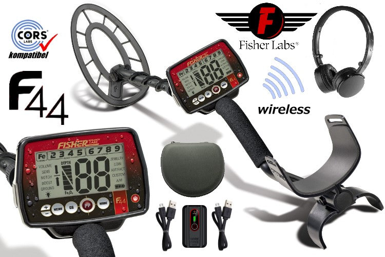 Metalldetektor Fisher F44 wireless