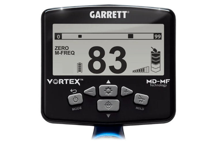 Metalldetektor Garrett VORTEX VX5 Display