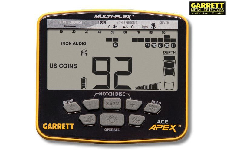 Garrett ACE APEX Metalldetektor mit Display